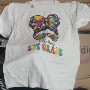 Medium little miss 1st grade tshirt